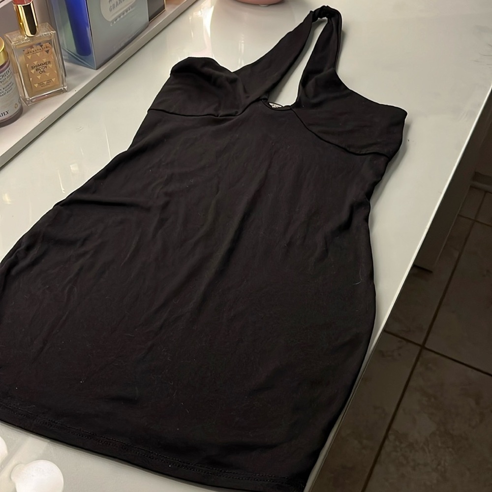 Charlotte ruse black halter mini dress